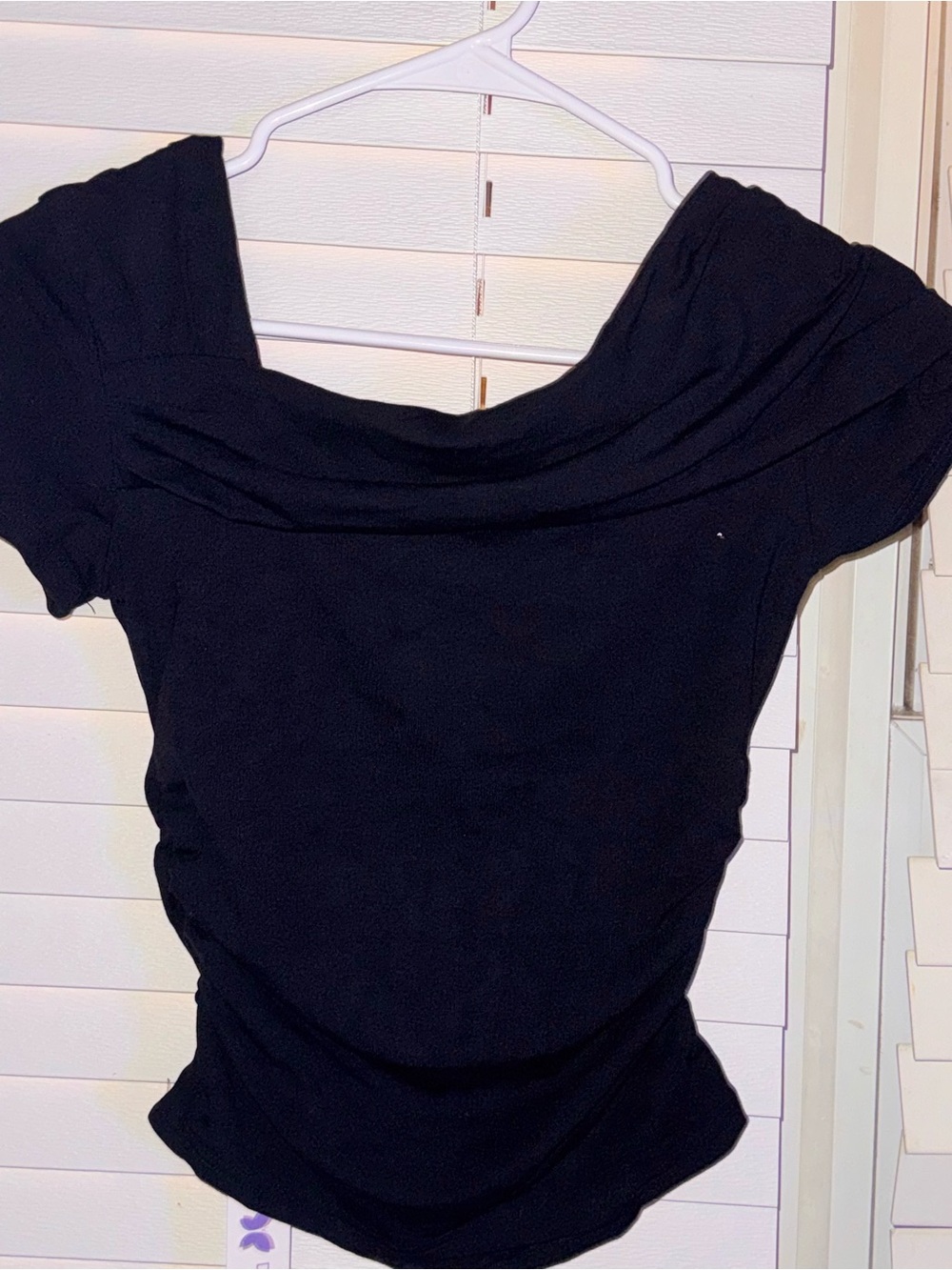 Women’s Black Off-Shoulder Draped Dress